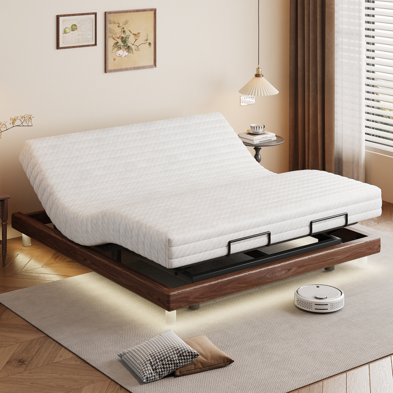 No Bedside Suspended Bed Mi Home Smart Electric Bed Zero Gravity Multi-Functional Modern Simple Double Bed Solid Wood Wedding Bed