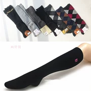 Thực tế mùa đông lạnh dày ống dài vớ cotton cookpipe định hình jacquard chất lượng cao vớ len dày Giày đi mưa dày