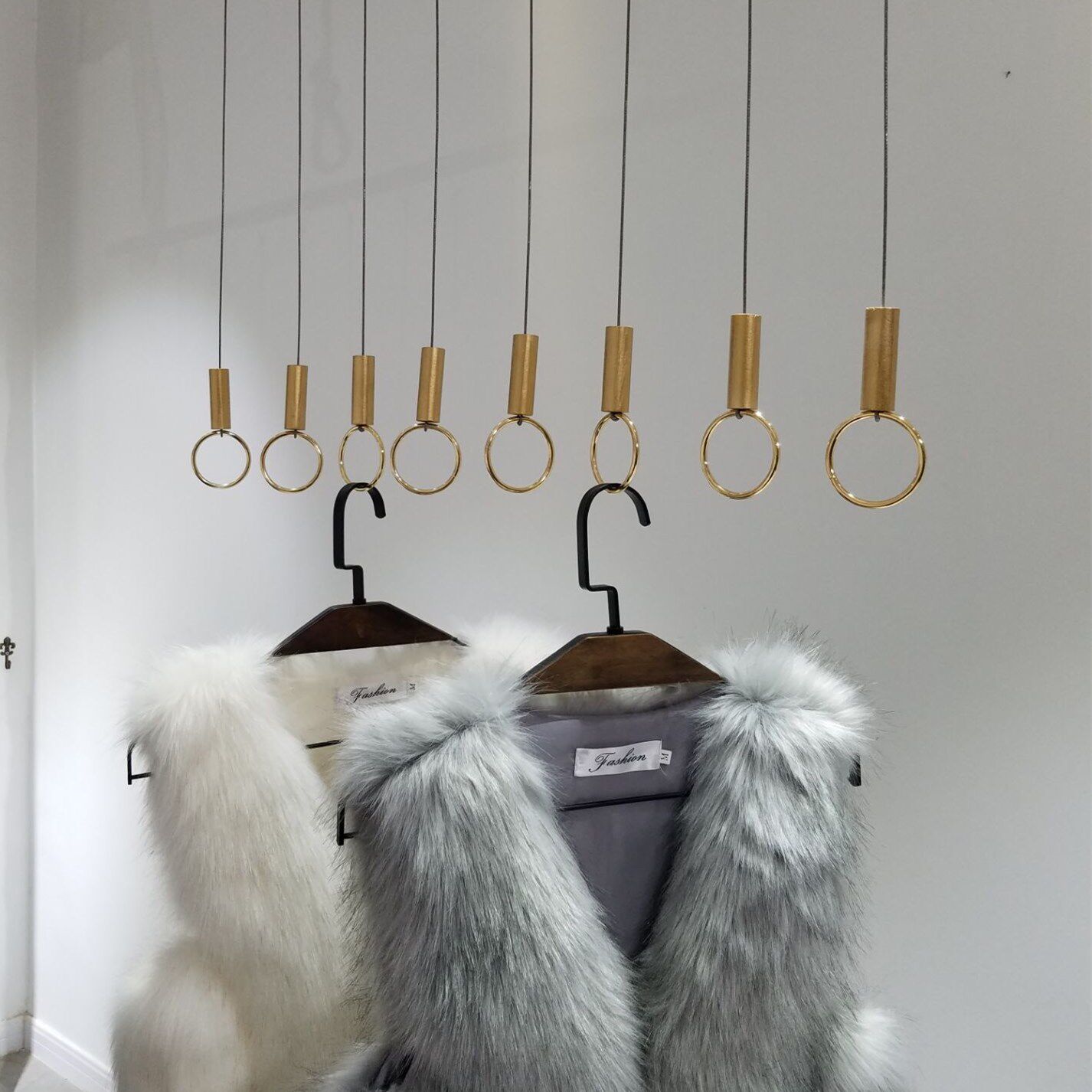 Clothing Hanger Gold Clothing Store Rings Hanger Hanger Hooks Steel Wire Rings Show Rack Hanging Clothes Chain