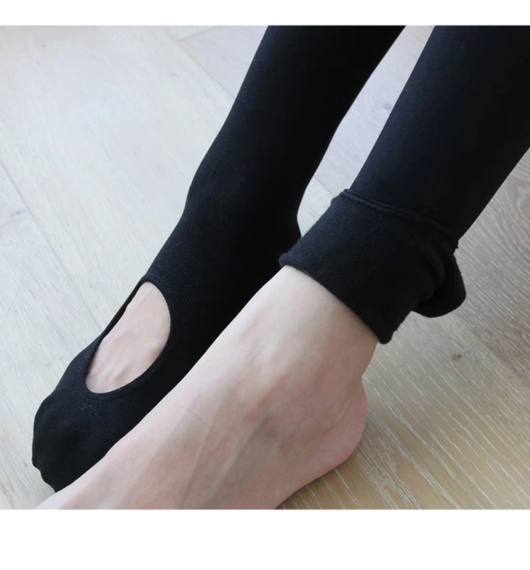 Miễn phí và nhung lười chân nhẹ quần legging chống móc quần tất nữ mùa thu và mùa đông tất da màu áp lực micropipe vớ