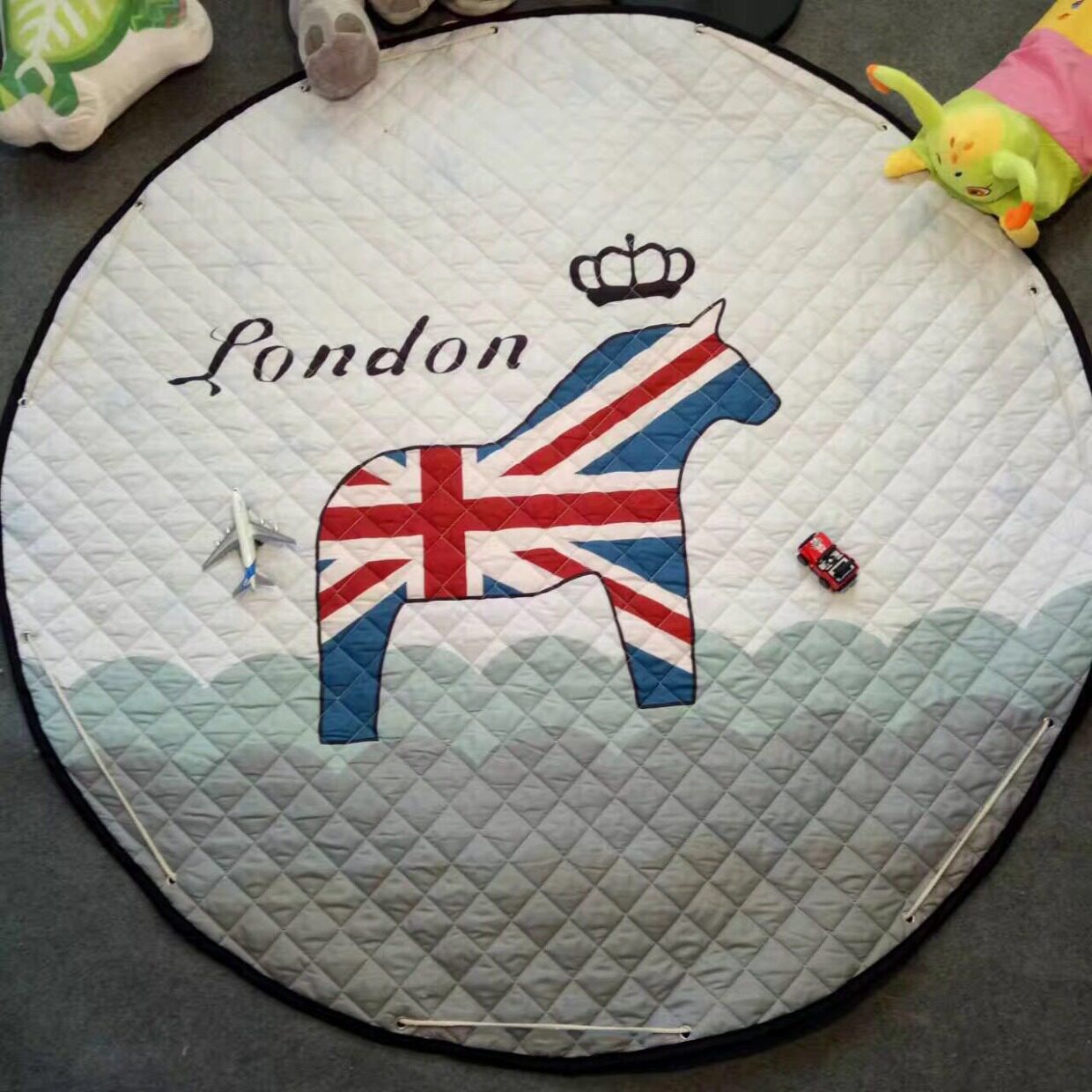 Развивающий коврик для ползания ins宝宝爬行垫加厚客厅卧室儿童游戏垫折叠地毯可收纳婴儿爬爬垫 OTHER