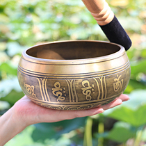 Nepal Artisanal songbowl Five Fangfang Buddha statue yoga Bronze Buddha Soundbowl meditation Silent Hearts Bowl of Bronze Statue of the Bronze Statue of the Bronze Statue of the Bronze Buddha