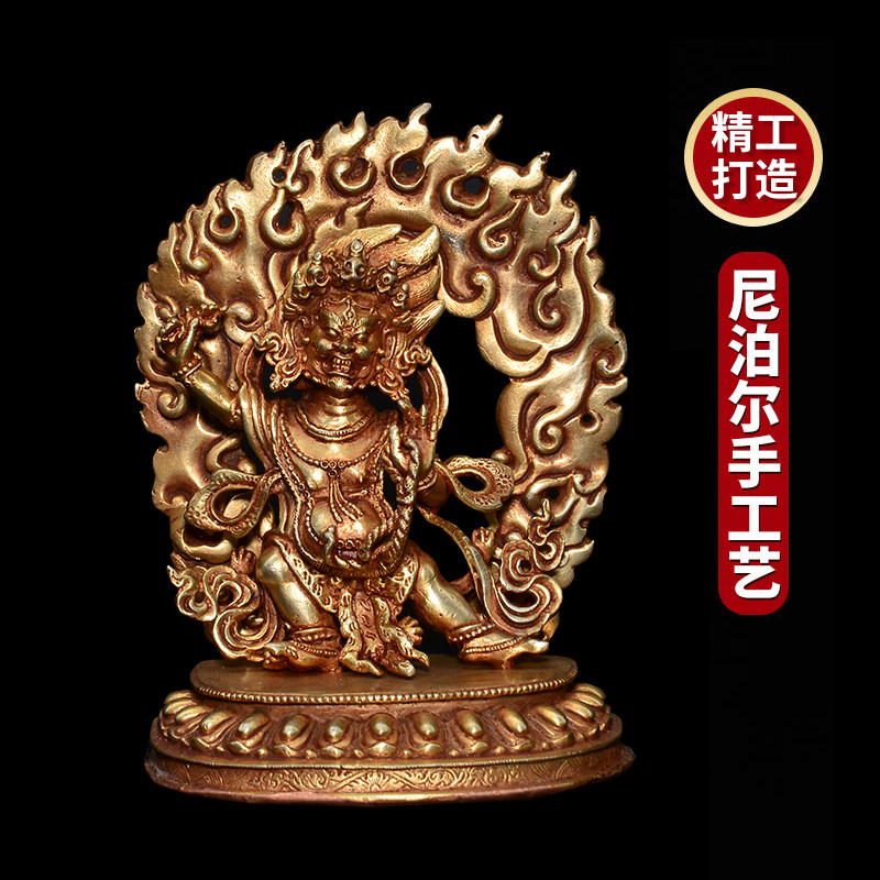 Vajra Hand Buddha Statue Nepal Handmade Tibetan Tantric Pure Copper Doing Old Home Enshrining Buddha Statue Practice Ornament