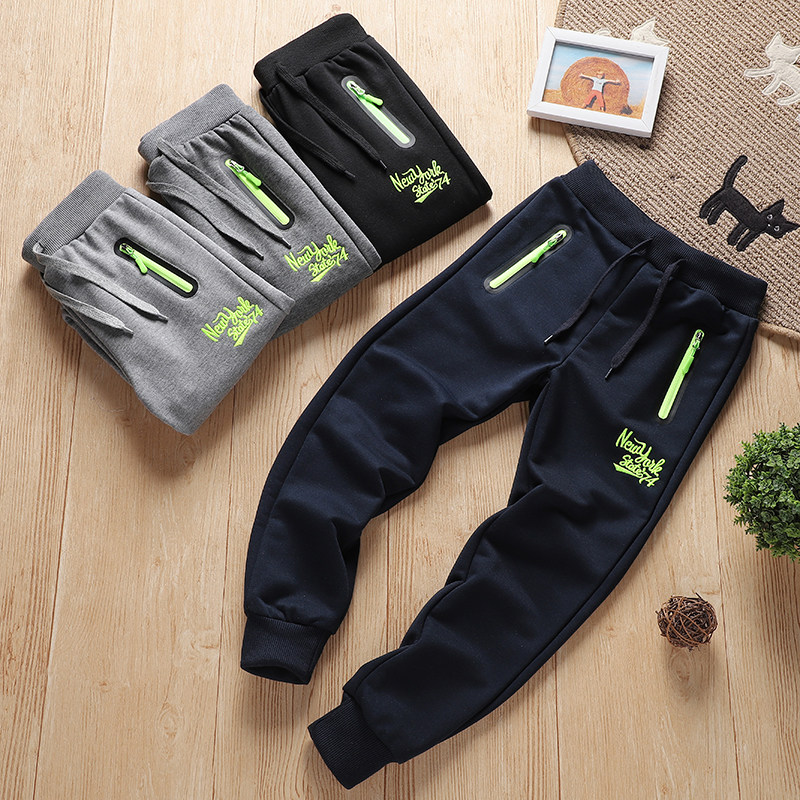 2023 New Boys Sports Pants Children's Pants in Large Children's Leisure Pants Spring and Fall Pure Cotton Pants Pants