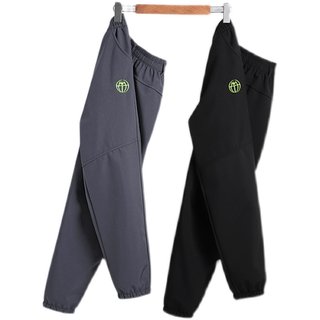 冬季男童冲锋裤中大童儿童户外滑雪裤软壳裤防风防水加绒保暖束脚