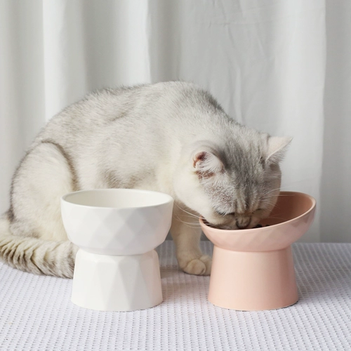 Чаша для питомца Керамическая кошачья чаша для собачья чаша Диагональная рот высокая миска для кошачья корм