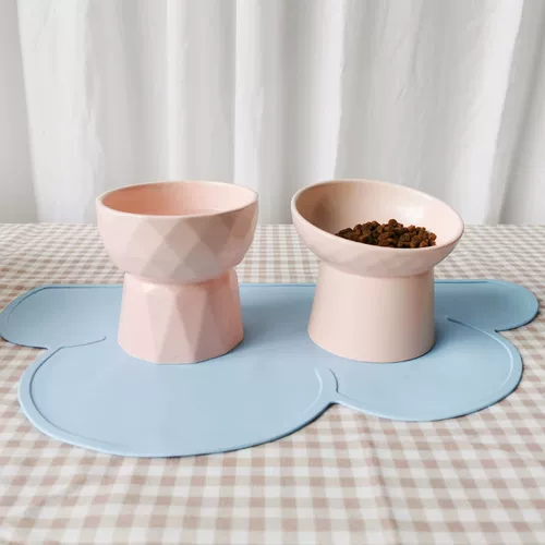 Чаша для питомца Керамическая кошачья чаша для собачья чаша Диагональная рот высокая миска для кошачья корм