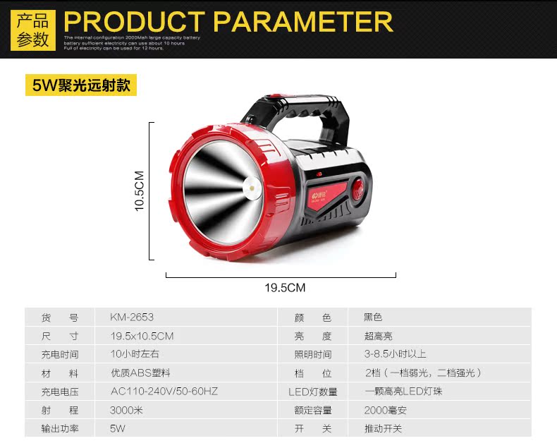 LED xách tay ánh sáng chói tầm xa siêu sáng đèn pin nhà khẩn cấp ngoài trời chiếu sáng săn bắn sạc đèn pin surefire