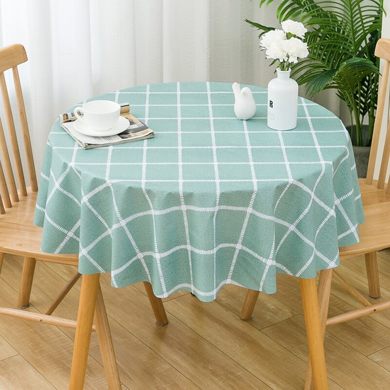 Round table tablecloth waterproof, oil-proof, wash-free and anti-scalding small round table round household pvc tablecloth coffee table tablecloth table mat