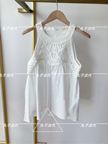 MAJE round neck lace hollow hook flower sleeveless top 21 spring and summer womens MFPTO00391