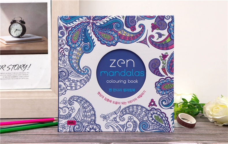 Zen Mandalas Mandala vẽ người lớn điều trị giải nén giải nén tâm lý sơn màu sách graffiti bìa cứng