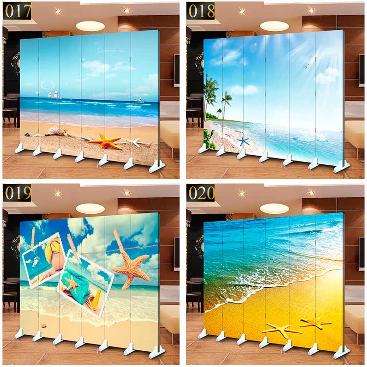 Phân vùng màn hình thời trang không thấm nước khách sạn phòng khách nghiên cứu tính cách hiện đại tối giản nhà gấp bãi biển sao biển hai mặt - Màn hình / Cửa sổ vách ngăn gỗ phòng khách