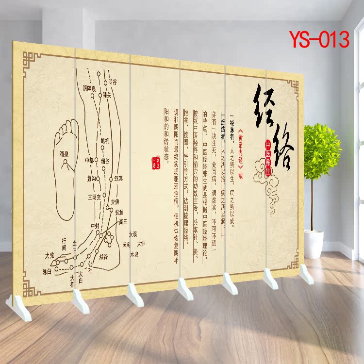 Mới đặc biệt cung cấp hai mặt gấp di động hiên đẹp cơ thể moxib Fir massage kinh tuyến TCM phân vùng màn hình sức khỏe - Màn hình / Cửa sổ vách gỗ ngăn phòng