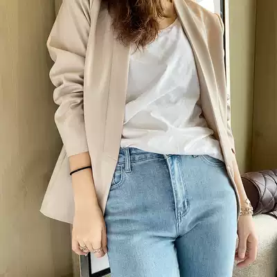 MEIYANG MEIYANG (clearance sale to pick up leaks)Love high-end commuter oatmeal long-sleeved high-definition western jacket