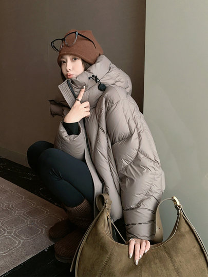 Meiyang[In Stock]Coffee Circle Goose down Jacket 200+ Warm Puff Zero Pressure down Jacket Coat