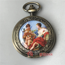 Antique pocket watch mens retro mechanical clock antique miscellaneous Republic of China mechanical watch pendant hot sale old classical copper watch