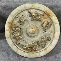 Old mirrors jade antique jade carvings Xiu jade decorative ornaments high ancient jade old jade old objects old collections new products