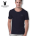 Playboy quần áo mens mùa hè cổ chữ V 2020 bông mới t-shirt vòng cổ xu hướng nửa tay áo ngắn tay phiên bản Hàn Quốc 