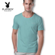 Playboy quần áo mens mùa hè cổ chữ V 2020 bông mới t-shirt vòng cổ xu hướng nửa tay áo ngắn tay phiên bản Hàn Quốc