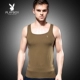 Playboy mùa hè mỏng đáy quần vest nam cotton bó sát tập thể dục cổ vuông vest phiên bản Hàn Quốc của thủy triều