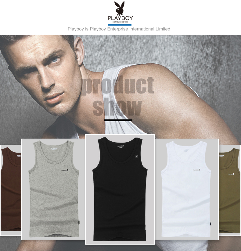 Playboy nam vest mùa hè thanh niên breathable bông mỏng quần thể thao dưới rào cản thủy triều