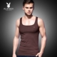 Playboy mùa hè mỏng đáy quần vest nam cotton bó sát tập thể dục cổ vuông vest phiên bản Hàn Quốc của thủy triều