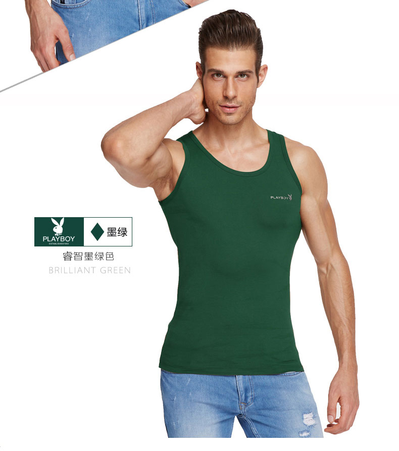 Playboy nam vest mùa hè thanh niên breathable bông mỏng quần thể thao dưới rào cản thủy triều