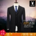 Bộ đồ vest Playboy nam 3 mảnh phù hợp với Slim kinh doanh chuyên nghiệp phù hợp với phù hợp nhất người đàn ông chú rể váy cưới Suit phù hợp