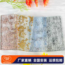 Wired glass art glass partition double-layer laminated tempered glass custom bathroom entry entrance partition