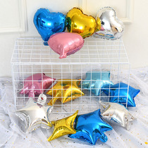 10 Inch Heart-shaped Four Angles Pentagonal Stars Birthday Aluminum Film Aluminum Foil Balloon Wedding Wedding Wedding Celebration event Decorative Arrangement