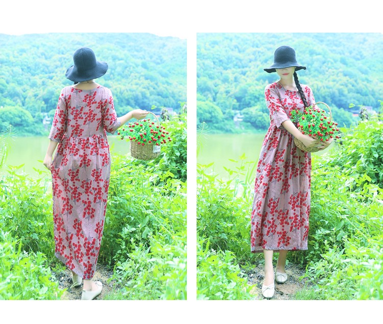 Robe femme en Coton et lin - Ref 3328623 Image 46