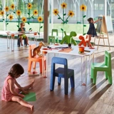 SortИтальянский пластиковый детский стол MAGIS, многофункциональный обучающий стол, современный простой Little Flare