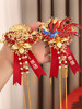 Wedding Dragon and Phoenix Corsage for Bride and Groom, Full Set of High-End Brooches, High-End Corsage, Wedding Supplies
