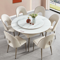 Fully automatic mahjong machine and dining table dual-purpose solid wood machine and mahjong integrated household round table multi-functional silent electric mahjong table