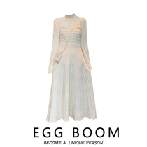 Gentle Andromeda mink half height collar bottom sweater waistcoat Knitted Dress dress Skirt Harness underskirt Akio Spring suit