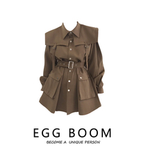 100 Lapped Temperament Shirt One-piece Dress Spring Summer Design Sensation Retro 100 lap lace to collect waist tooling skirts this year trending