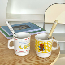 Strange Korea ins niche cute cartoon coffee cup Milk cup Creative ceramic mug Breakfast cup