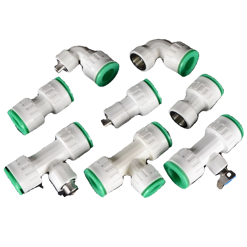 PPR Fast Connection Component Three -Cay Clobe Plastic Multi -Function Fast Plug -соединение Преобразование 4 баллов, 6 минут, 1 дюйм переменной
