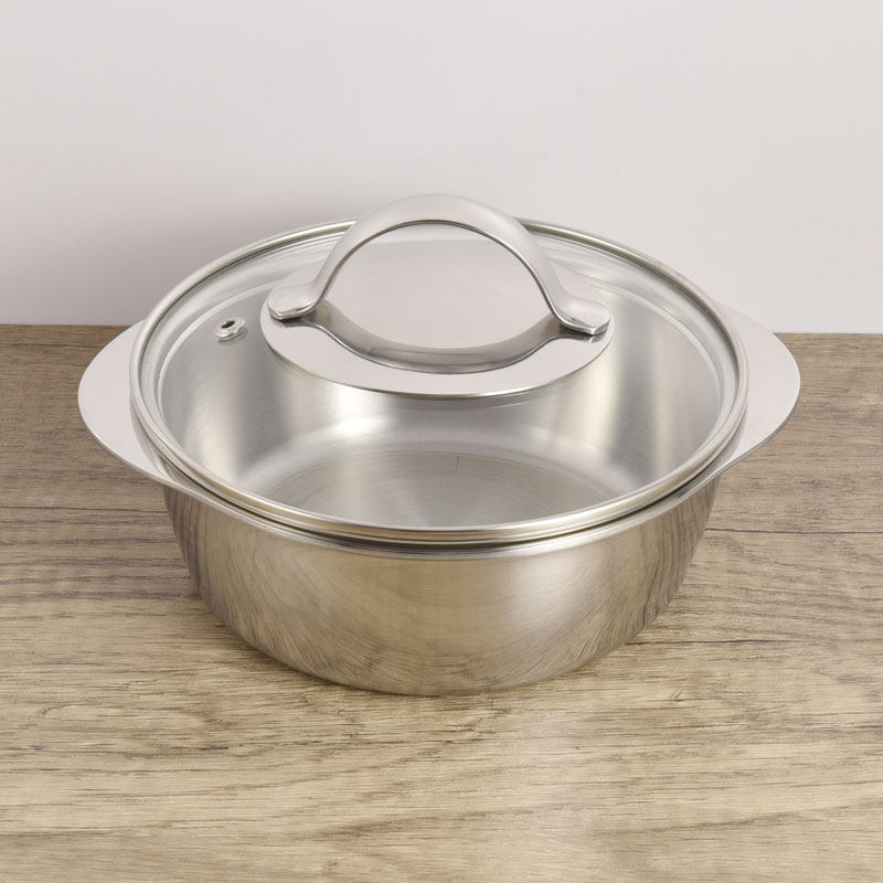 Export 304 steel one-piece thick small hot pot pot food heating pot oven open fire electric stove with 16 and 20cm