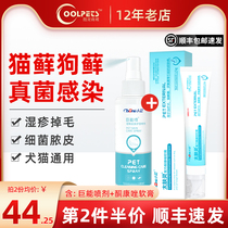 Pet dog skin disease spray fungus Cat Moss topical medicine cat black chin folliculitis cat ringworm dog ringworm ointment