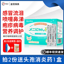 Meinow Lysine Cat Amine Powder Pet Cat Nose Cold Young Cat sneeze streaming Tears Cat Ammonia Powder 10