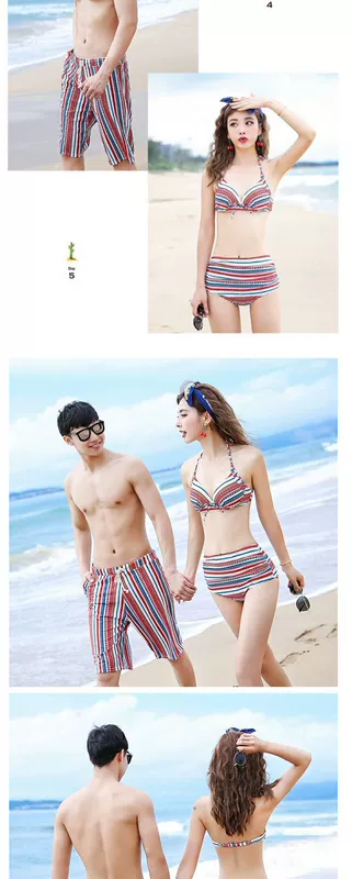 Mùa hè cặp đôi mới bơi nữ quần đi biển quần bikini áo tắm ba mảnh kiểu váy tụ tập áo tắm mùa xuân nóng