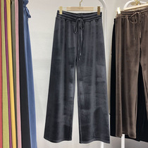 Pickup velvet velvet wide leg pants womens winter casual pants slim sweatpants yoga pants 19181 do not return