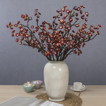 Simulation plum blossom decoration Chinese vase living room silk flower fake flower decoration entrance decoration plum peach floral decoration