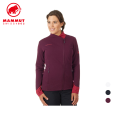 флисовая толстовка mammut/猛犸象 女士户外弹性时尚斜拉链修身抓绒夹克