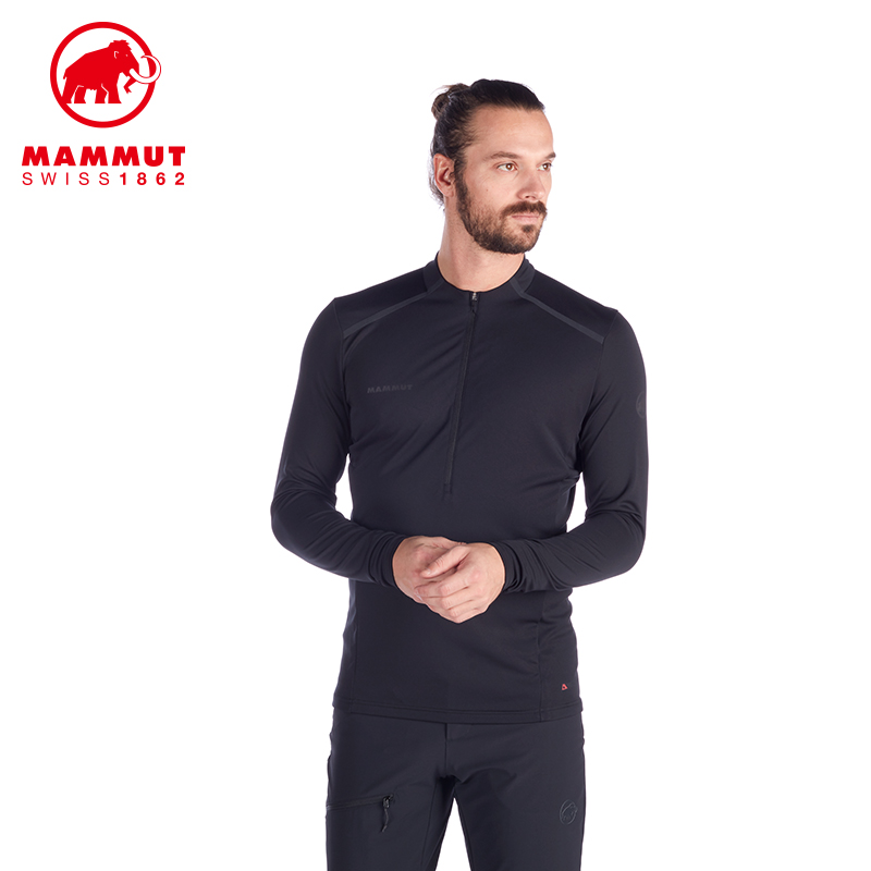 MAMMUT 猛犸象 Atacazo 轻量弹力吸湿排汗速干透气 户外半拉链男式长袖T恤 XL码￥230 天猫￥878