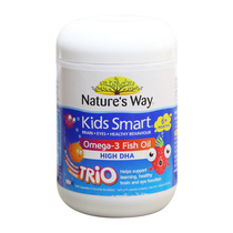 Australian Direct Mail Natures Way Jia Siamin Childrens fish oil Vitamin Capsules 180 Tricolor Fish Oil