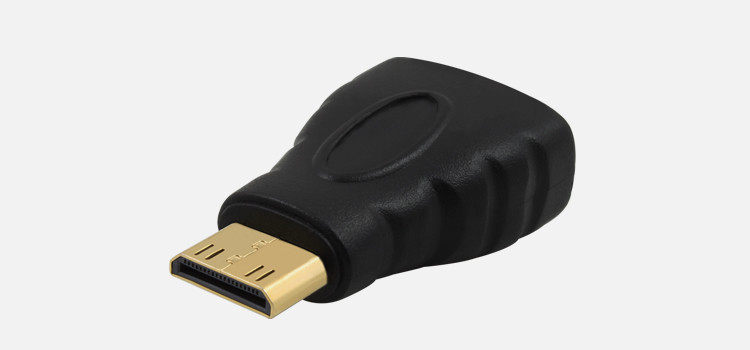 East view to Zun Mini hdmi high-definition conversion head big transfer small public to Mother Mini HDMI transfer hdmi adapter