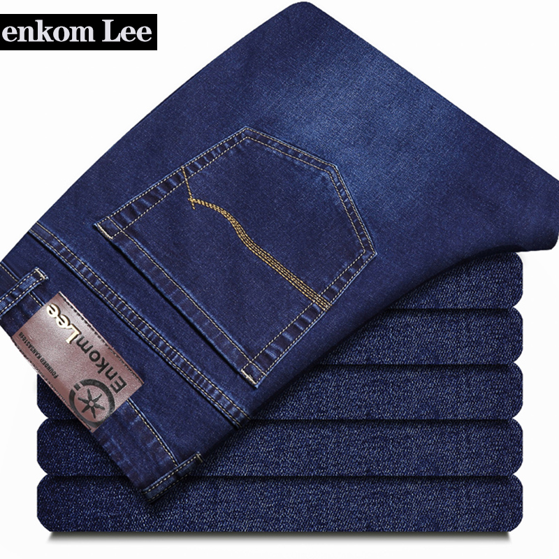 天天特价enkom Lee牛仔裤男直筒修身型男士休闲大码长裤子四季款
