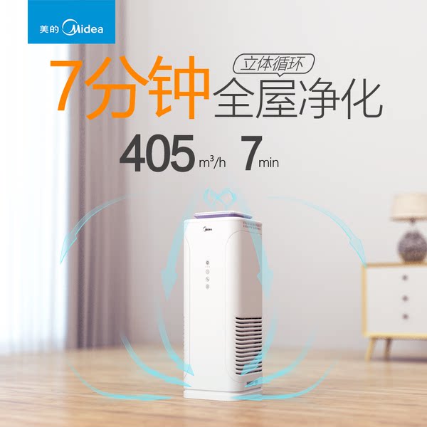 美的 KJ400G-E33 APP遥控 空气净化器 优惠券折后￥1998包邮（￥2498-500）京东￥2298